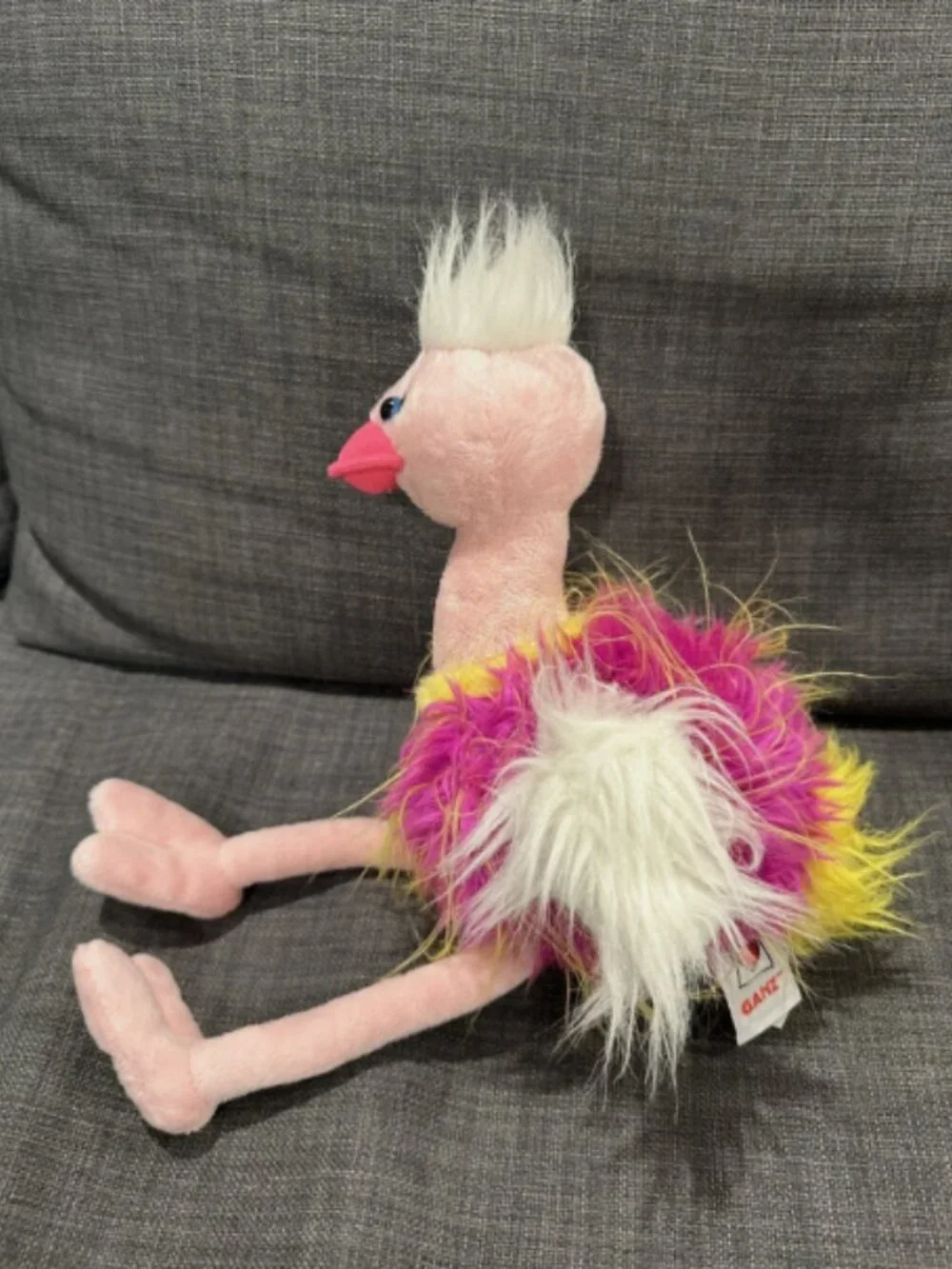 GANZ Webkinz Lady Ostrich HM744 Retired Stuffed Animal Plush Pink Bird NO CODE